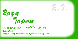 roza topan business card